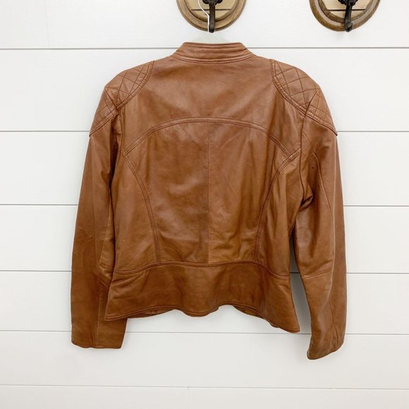 Velvet Heart 100% Leather Quilt Trim Jacket - Picture 2 of 7